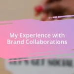 My Experience with Brand Collaborations