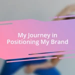 My Journey in Positioning My Brand