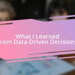 What I Learned from Data-Driven Decisions