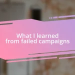 What I learned from failed campaigns